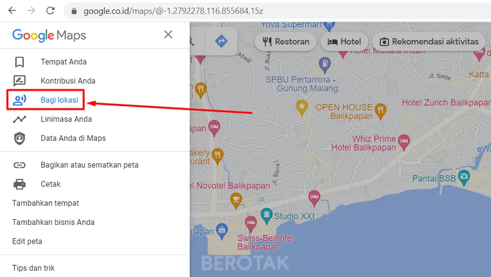 google maps berbagi lokasi