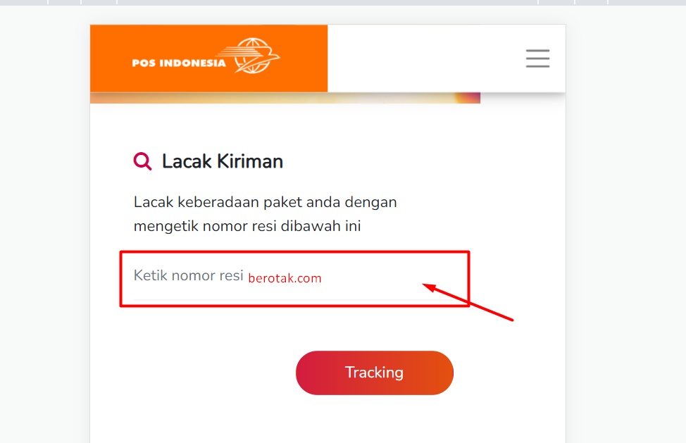 lacak pengiriman paket pos indonesia