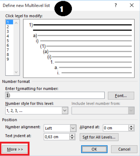 numbering word