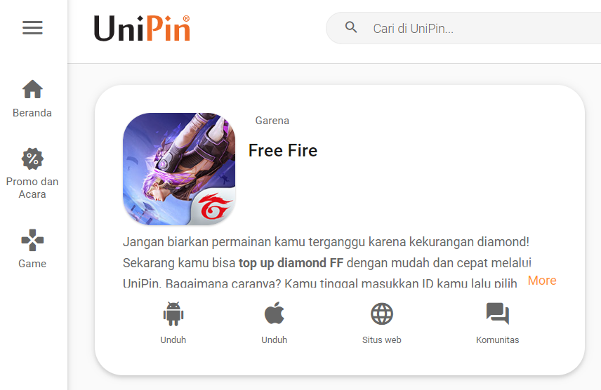 website link unipin ff